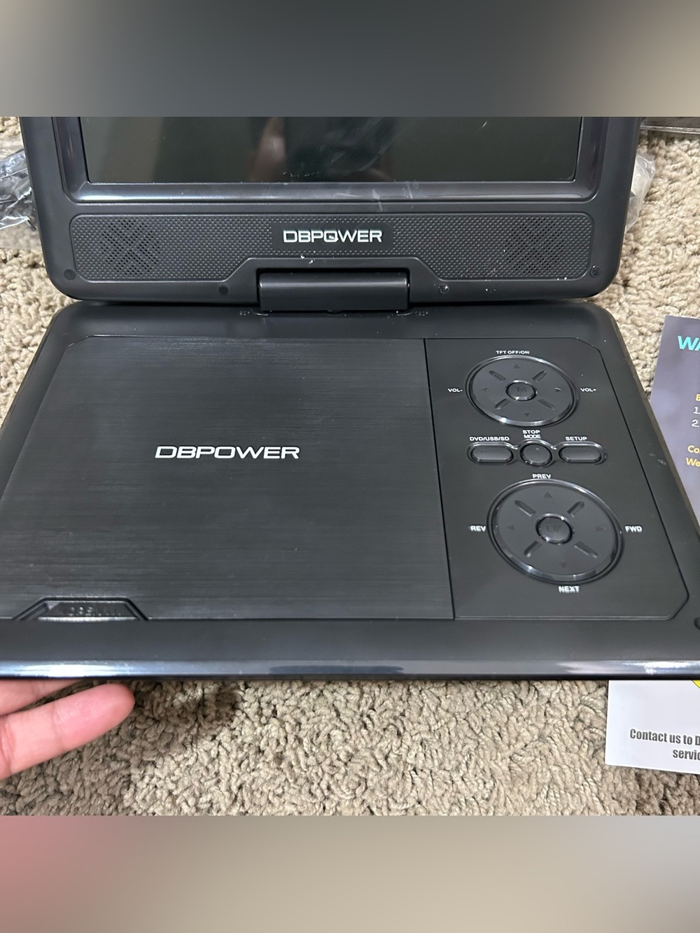 DBPOWER Portable DVD Player 9.5" Rechargeable Digital Multimedia Video Player - Picture 10 of 15